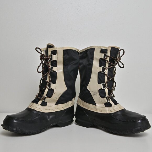 VTG Sorel Avalanche Wool Lined Waterproof Rubber Fishing Rain Duck Boot US7 UK6 main image 6